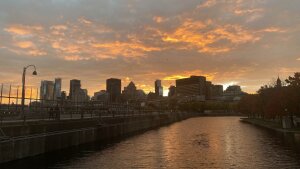 Sonnenuntergang über Montréal